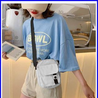 Túi đeo chéo vải mini khóa cúc HÀN QUỐC t0025