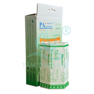 Băng cá nhân trong suốt băng dính y tế cao cấp PA hộp 100 miếng