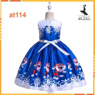 Đầm noel cho bé gái - váy đầm giáng sinh cho bé từ 10kg đến 35kg at114