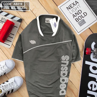 Áo thun nam cổ tròn phối Pegasus