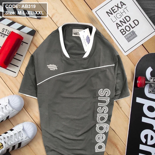 Áo thun nam cổ tròn phối Pegasus