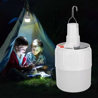 Bóng đèn tích điện thông minh kèm điều khiển, có sạc năng lượng Mặt Trời