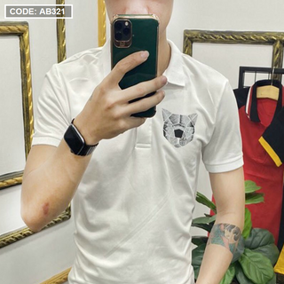 Áo thun nam cổ bẻ hàn quốc 2 màu thun cotton