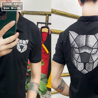 Áo thun nam cổ bẻ hàn quốc 2 màu thun cotton