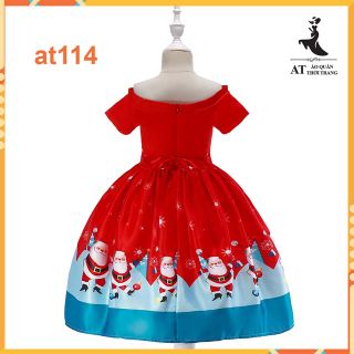 Đầm noel cho bé gái - váy đầm giáng sinh cho bé từ 10kg đến 35kg at114