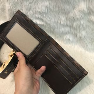 Combo ví thắt lưng kẻ ô
