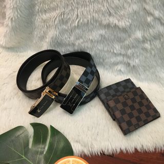 Combo ví thắt lưng kẻ ô