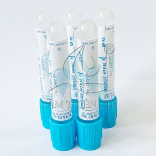 Ống nghiệm kháng đông EDTA HTM nắp cao su hộp 100 TTC
