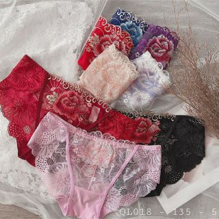 Quần ren hoa hồng thêu nổi