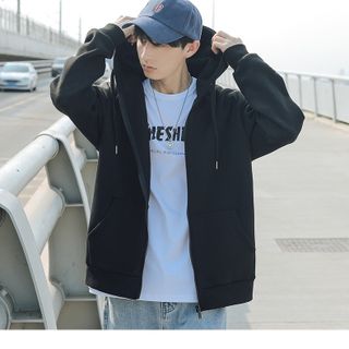 Áo hoodie trơn khoá kéo AK0075