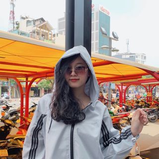 Áo khoác dù tuổi teen kiểu croptop Tay 3 sọc