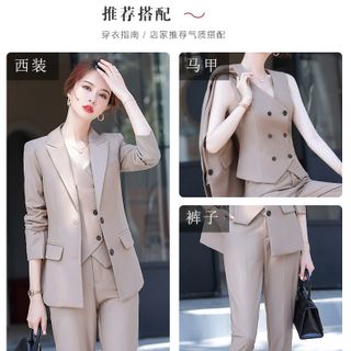 Set nguyên bộ áo Vest quần dài + Ghi Lê TJ33
