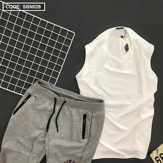 Set bộ nam áo ba lỗ quần short 26