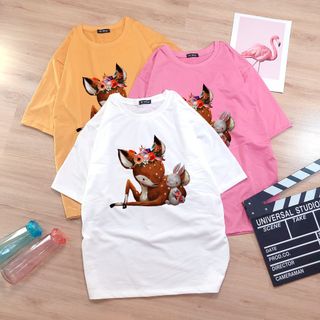 BÁN BUÔN BÁN SỈ HÀNG ÁO THUN NỮ IN HÌNH CUTE 1X
