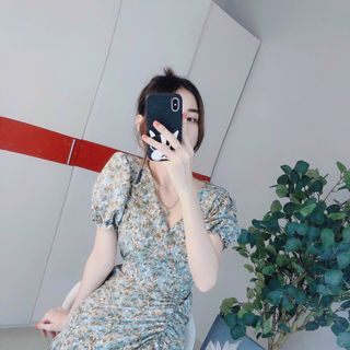 Đầm body rip dây rút