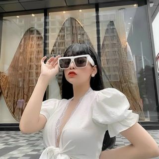 Set nữ trắng nơ mix quần dài