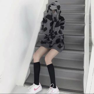 Áo hoodie bò sữa unisex nam nữ freesize dưới 65kg