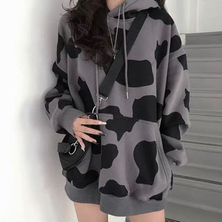 Áo hoodie bò sữa unisex nam nữ freesize dưới 65kg
