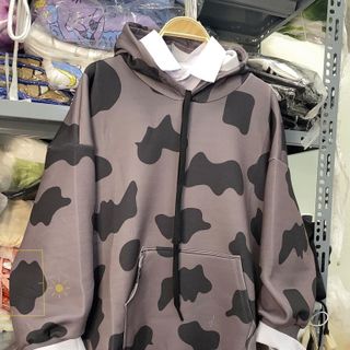 Áo hoodie bò sữa unisex nam nữ freesize dưới 65kg