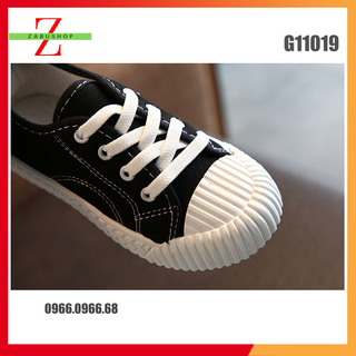 Giày Thể Thao Cho Trẻ Em Giày Vải Mũi Vỏ Sò Thời Trang Độc Đáo Đế Thấp Size 26-36