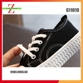 Giày Thể Thao Cho Trẻ Em Giày Vải Mũi Vỏ Sò Thời Trang Độc Đáo Đế Thấp Size 26-36