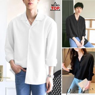Áo sơ mi cổ vest UNISEX nam nữ đều mặc đẹp