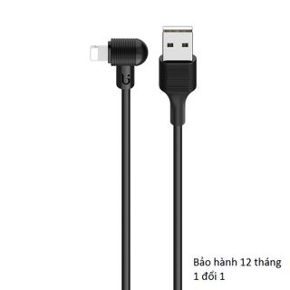 Cáp sạc Lightning bẻ vuông góc 90 độ Borofone BX7, dài 1m