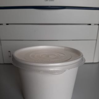 Bát giấy 16oz kèm nắp bằng PP trắng