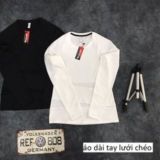 ÁO THỂ THAO NỮ TAY DÀI LƯỚI EO