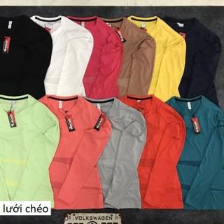 ÁO THỂ THAO NỮ TAY DÀI LƯỚI EO