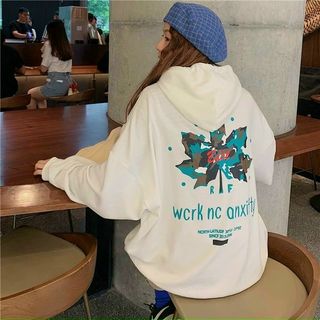 Áo hoodie thun nỉ ngoại in lá phông form chuẩn