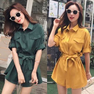 JUMT SHORT CỔ SƠ MI 2 TÚI - DT1419 - xưởng may đô thành chuyên sỉ