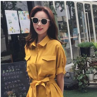 JUMT SHORT CỔ SƠ MI 2 TÚI - DT1419 - xưởng may đô thành chuyên sỉ