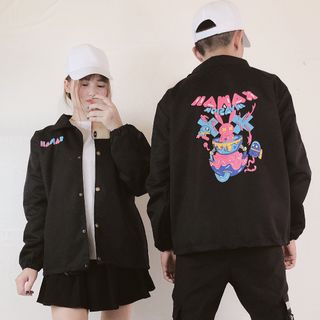 Áo khoác Cổ bẻ KAWAI in KTS