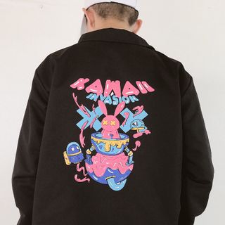 Áo khoác Cổ bẻ KAWAI in KTS