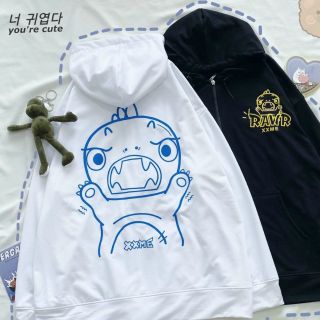 Áo khoác thun nỉ ngoại in hoạt hình