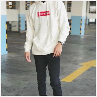 Áo hoodie thêu superme nie bồng mềm mịn