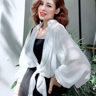 VÁY set phối trắng đen