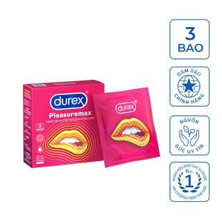 Bao cao su Durex Pleasuremax hộp 3 bao