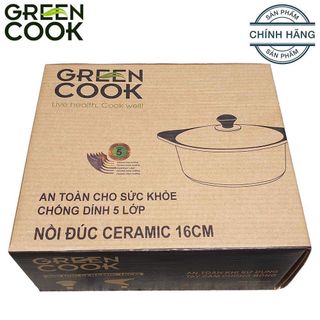 Nồi đúc chống dính Ceramic 16cm Greencook GCS02-16