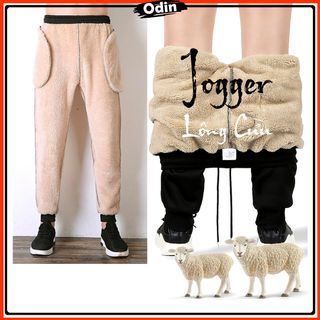 [New 2020 + BIGSIZE 110kg] Quần nỉ lót lông cừu jogger - Quần jogger nỉ lông cừu giữ ấm cao cấp (màu trắng sữa)