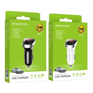 Sạc Xe Hơi Borofone BZ15 2 Cổng USB có màn LCD chuẩn US