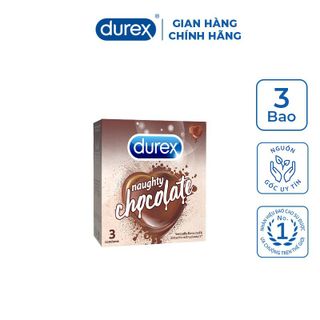 Bao cao su Durex Naughty Chocolate - Hộp 3 pcs
