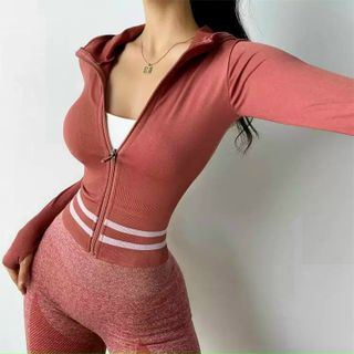 ÁO KHOÁC NỮ SỌC NGANG EO BODY QUẢNG CHÂU