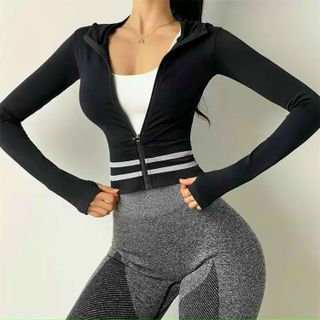 ÁO KHOÁC NỮ SỌC NGANG EO BODY QUẢNG CHÂU