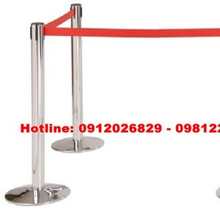 Cột Chắn Inox Trắng Dây Xanh Dài 1,8m giá sỉ