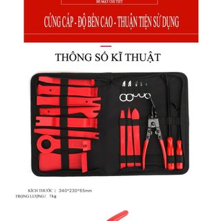 Bộ dụng cụ tháo lắp nội thất ô tô chuyên dụng 19 chi tiết.
