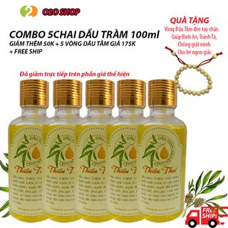 DẦU TRÀM THIÊN THƯ chai 50ml 100% từ lá Tràm thiên nhiên