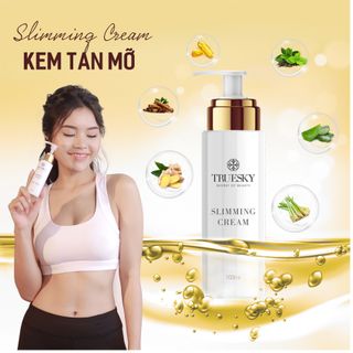 Kem Tan Mỡ Bụng Cấp Tốc Truesky Premium Dạng Vòi Nhấn Phiên Bản Cao Cấp 200ml - Slimming Cream Chiết Xuất Quế Gừng