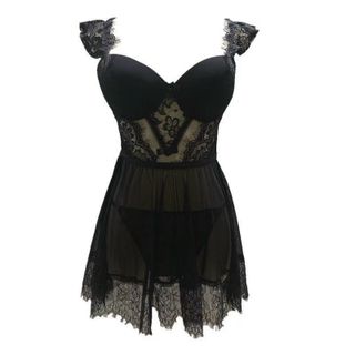 Đồ ngủ váy ngủ sexy có gọng mút cánh tiên chất voan Quảng Châu
